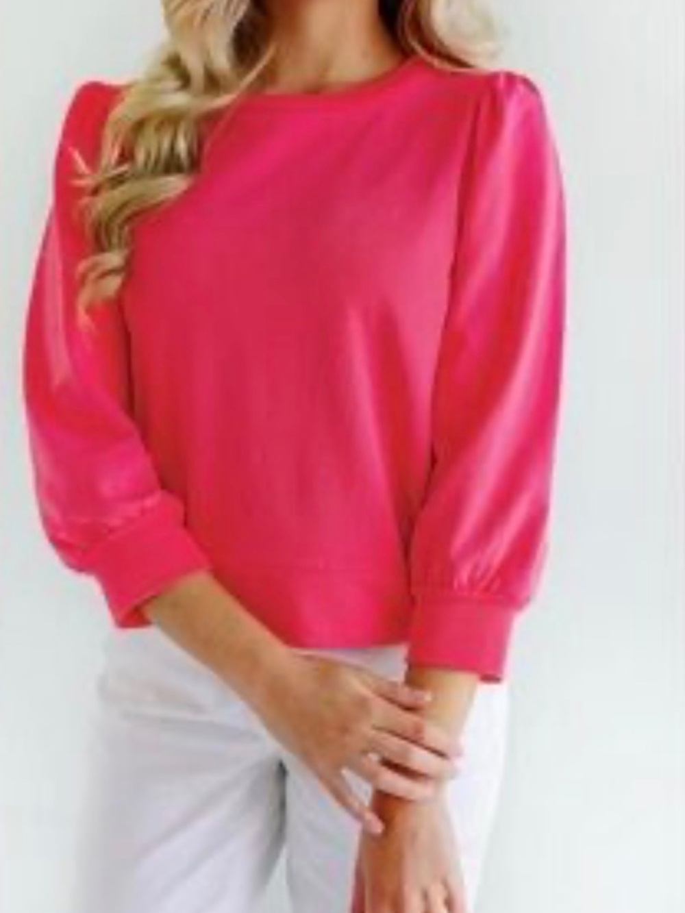 The Beaufort Bonnet Company Bright Pink Crewneck Women’s Sz S